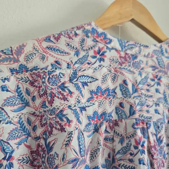 *NWT J. Mclaughlin Nylee 100% Linen Floral Dress Size S Relaxed Fit 3/4 Sleeves - Picture 6 of 12